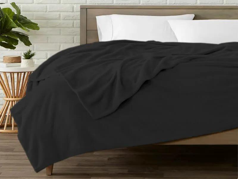 Κουβέρτα Fleece OneColor Γαρύφαλλο - Ανθρακί , 170x200