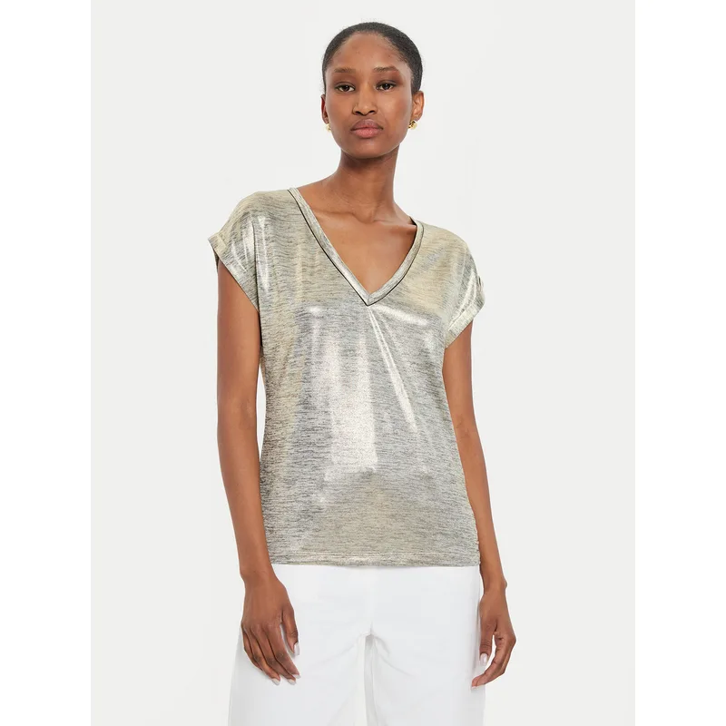 Morgan T-Shirt 242-DAYA1 Χρυσό Regular Fit