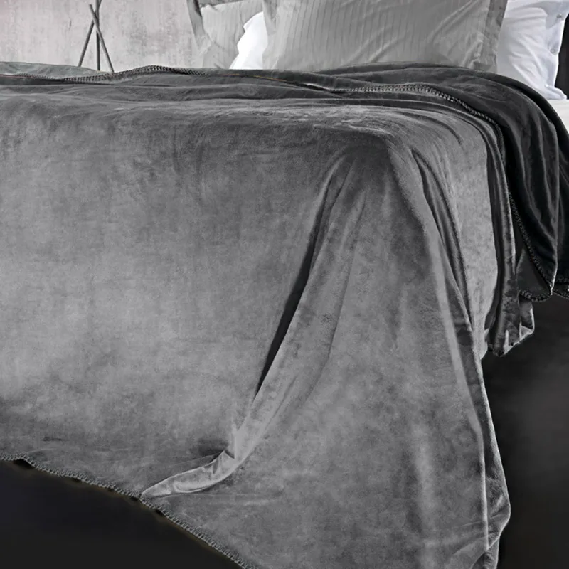 Κουβέρτα Fleece Υπέρδιπλη 220X240 Guy Laroche Velvent Silver (220x240)