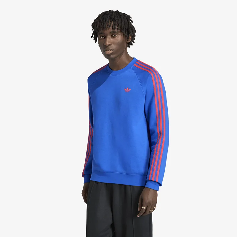Φούτερ adidas 3-Stripes Crew Sweatshirt Blue XL