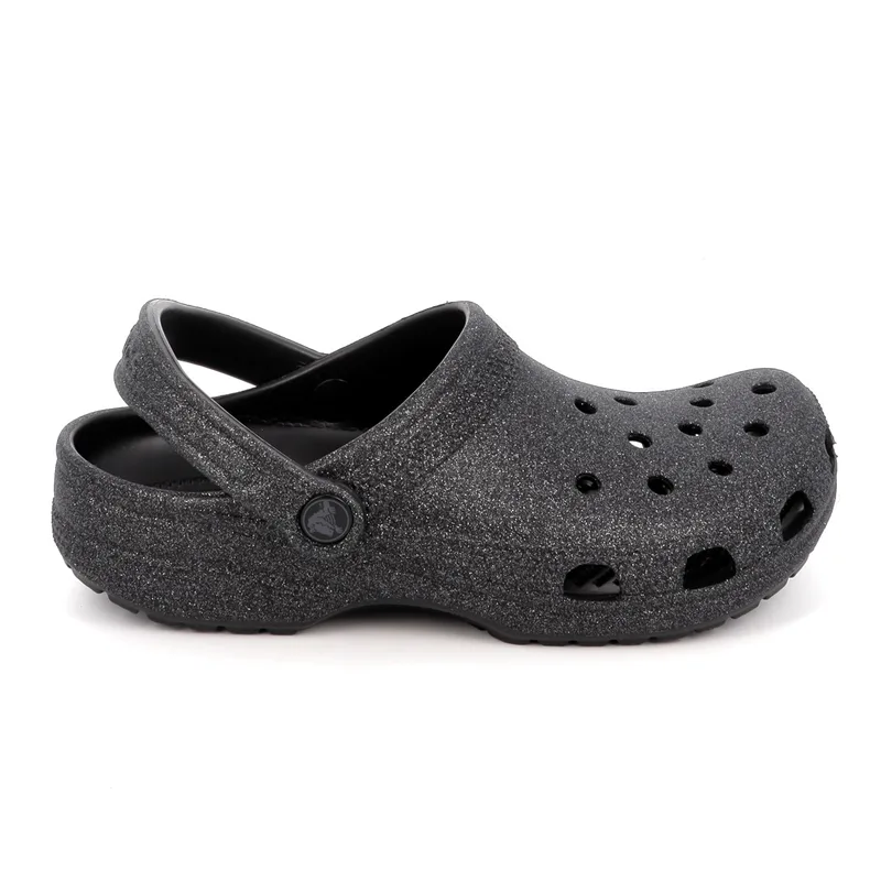 Γυναικείο Σαμπό Crocs Classic Glitter Glog Ανατομικό Χρώματος Μαύρο 205942-0WH