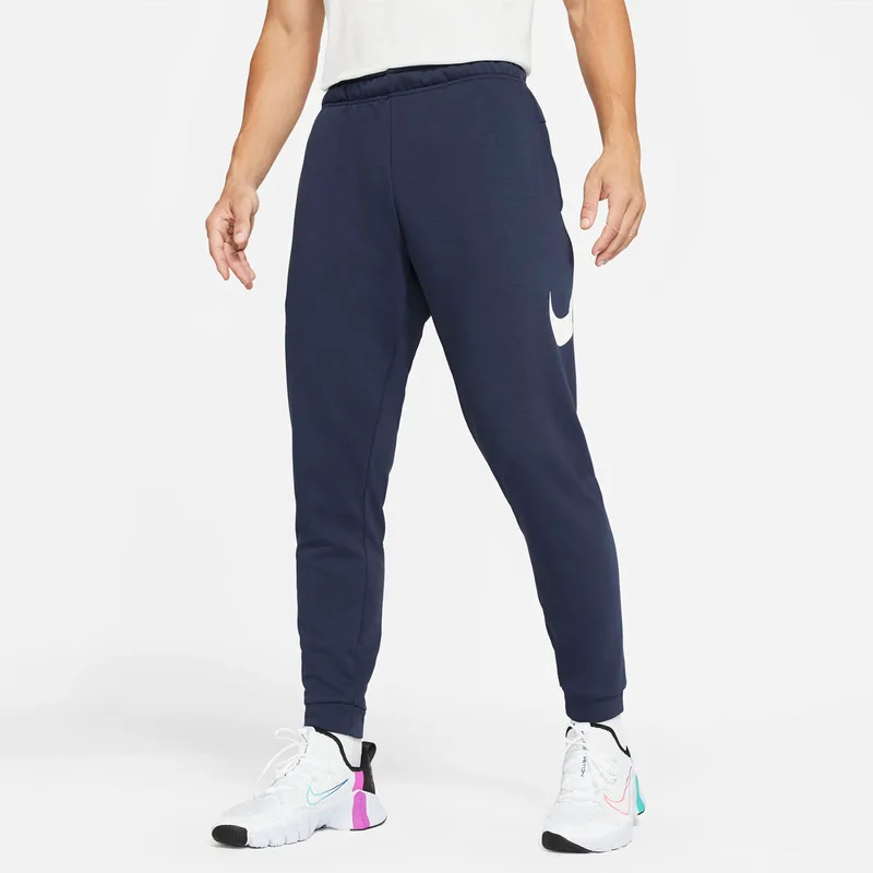 NIKE DRI-FIT TAPERED TRAINING PANTS ΜΠΛΕ