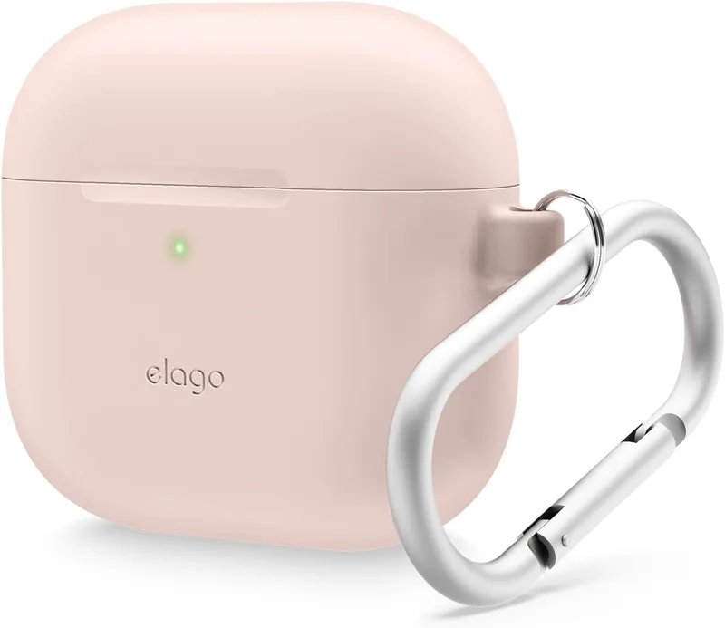 Θήκη Apple AirPods 4th Gen - Elago Silicone Hang Case Σιλικόνης - Sand Ροζ (EAP4SC-HANG-SPK)