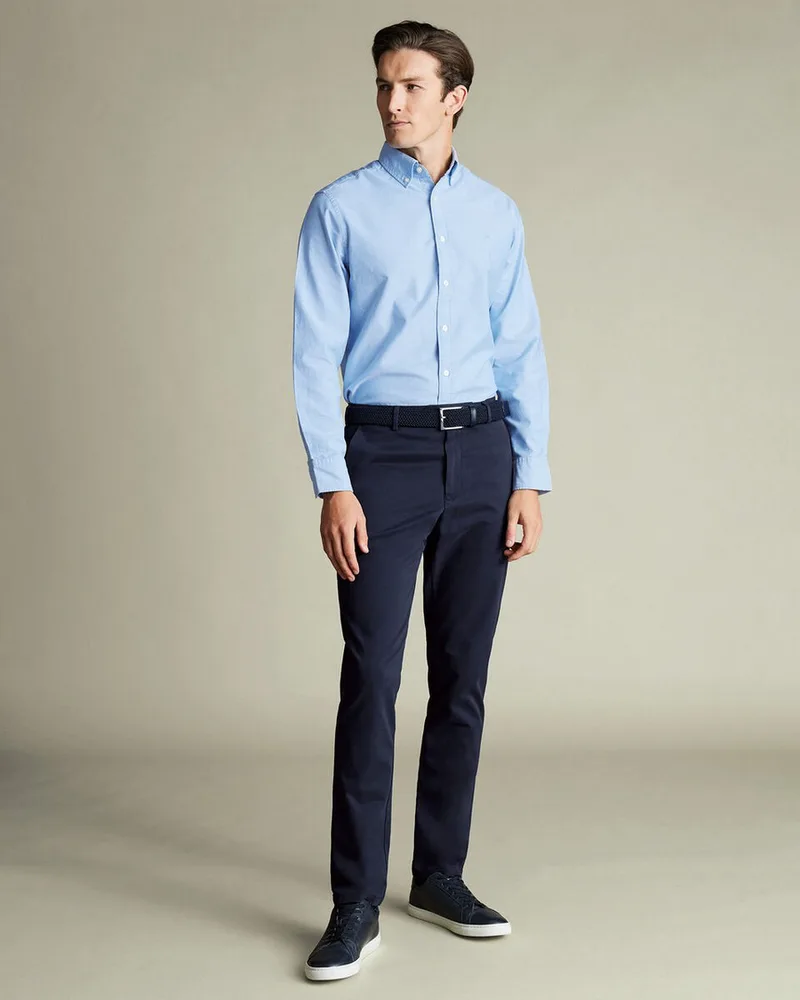 Charles Tyrwhitt Ανδρικό Chino Παντελόνι Slim Fit Non Iron Με Ελαστικό Ύφασμα