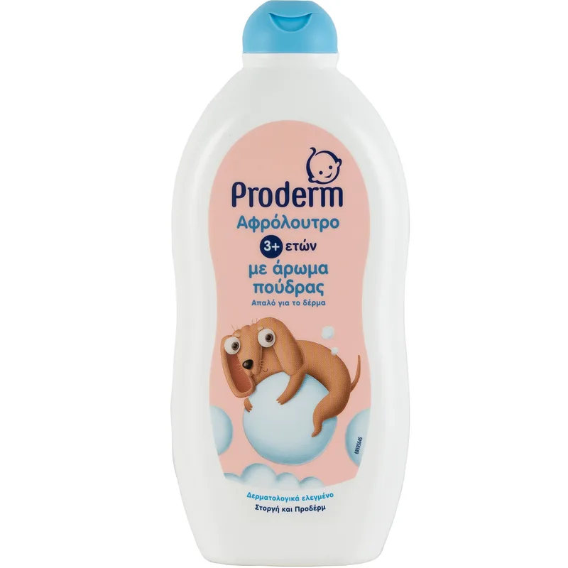 Proderm Kids Shower Gel Παιδικό Αφρόλουτρο Απαλό για το Δέρμα με Άρωμα Πούδρας 3+ Years 500ml