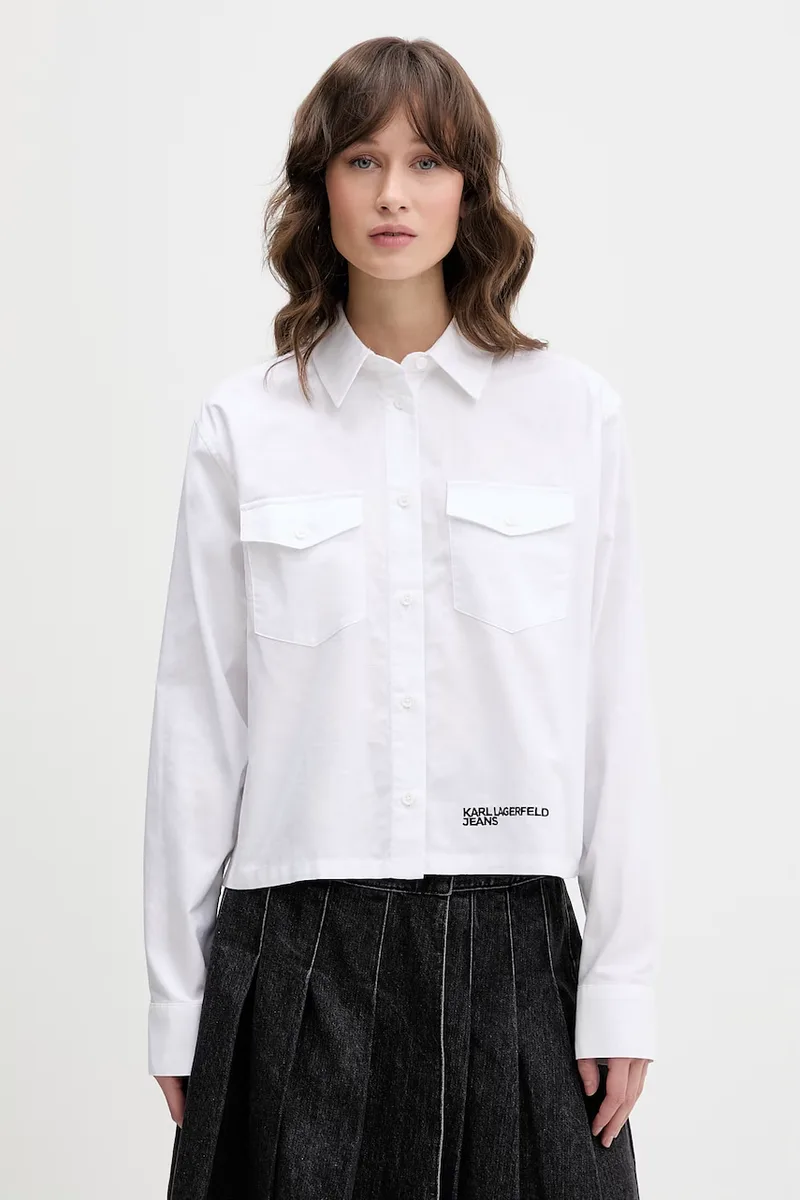 Karl Lagerfeld Jeans πουκάμισο γυναικείο βαμβακερό