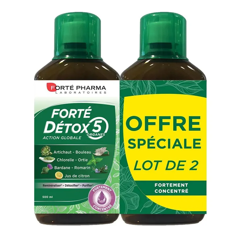 Forté Pharma Forté Detox Detox 5 Organs Naturale 2x500ml