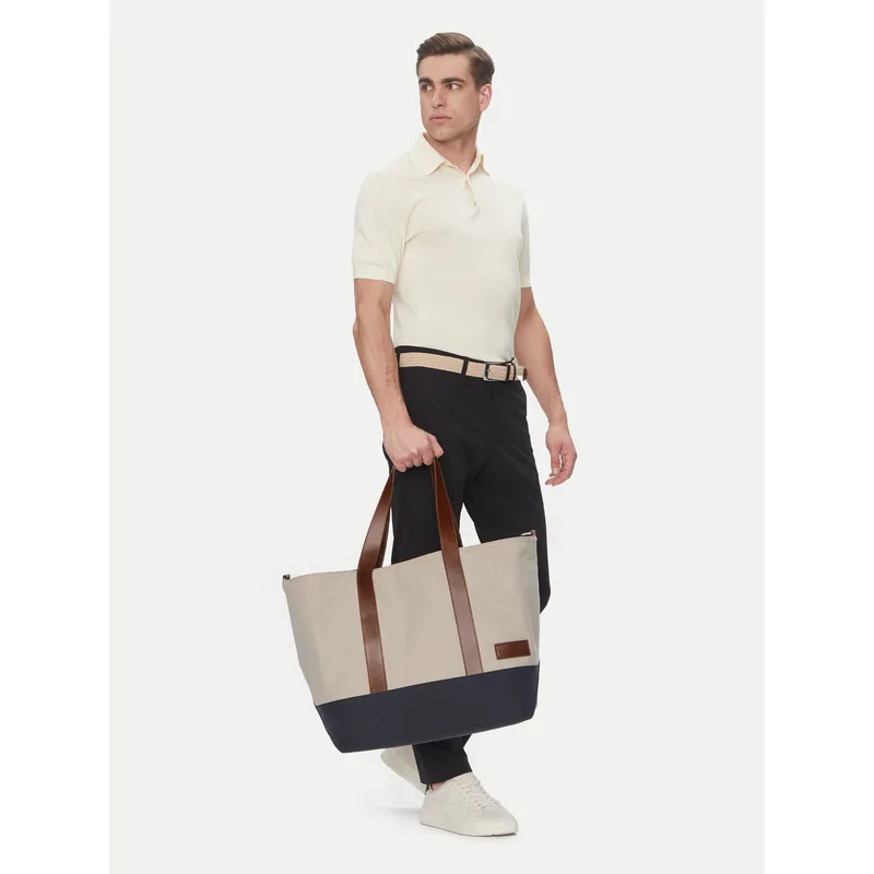 Σάκος Tommy Hilfiger Th Casual Tote AM0AM13368 Μπεζ
