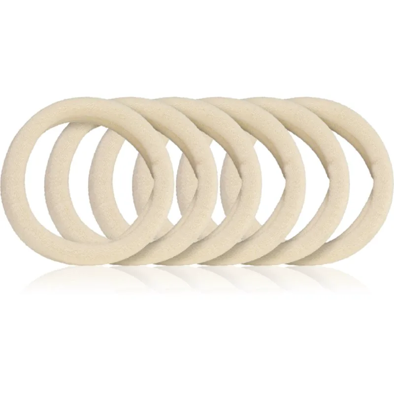 BrushArt Hair Band λαστιχάκια για τα μαλλιά Μπεζ 6 τμχ