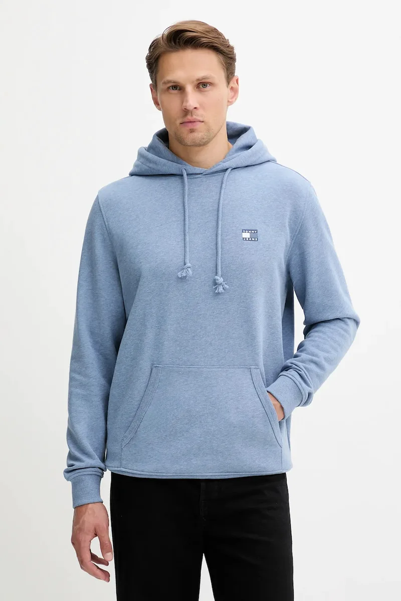 Tommy Jeans μπλούζα με κουκούλα ανδρική βαμβακερή