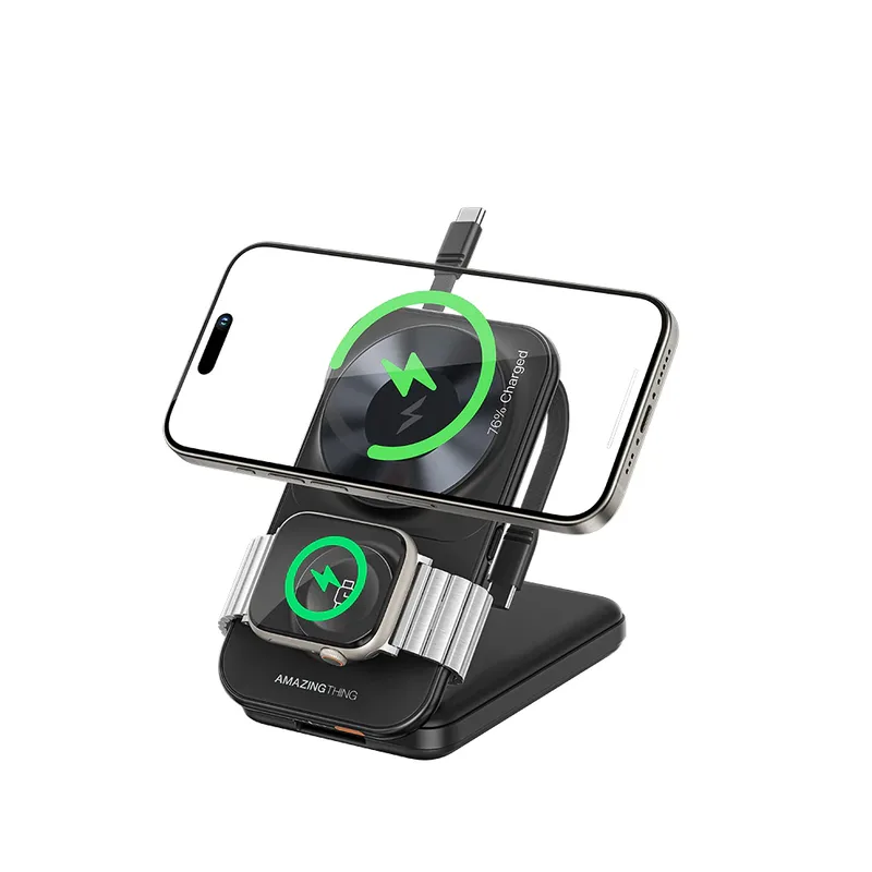 AmazingThing Thunder Pro Mag 6-in-1 PowerBank Station Stand 8000mAh Black