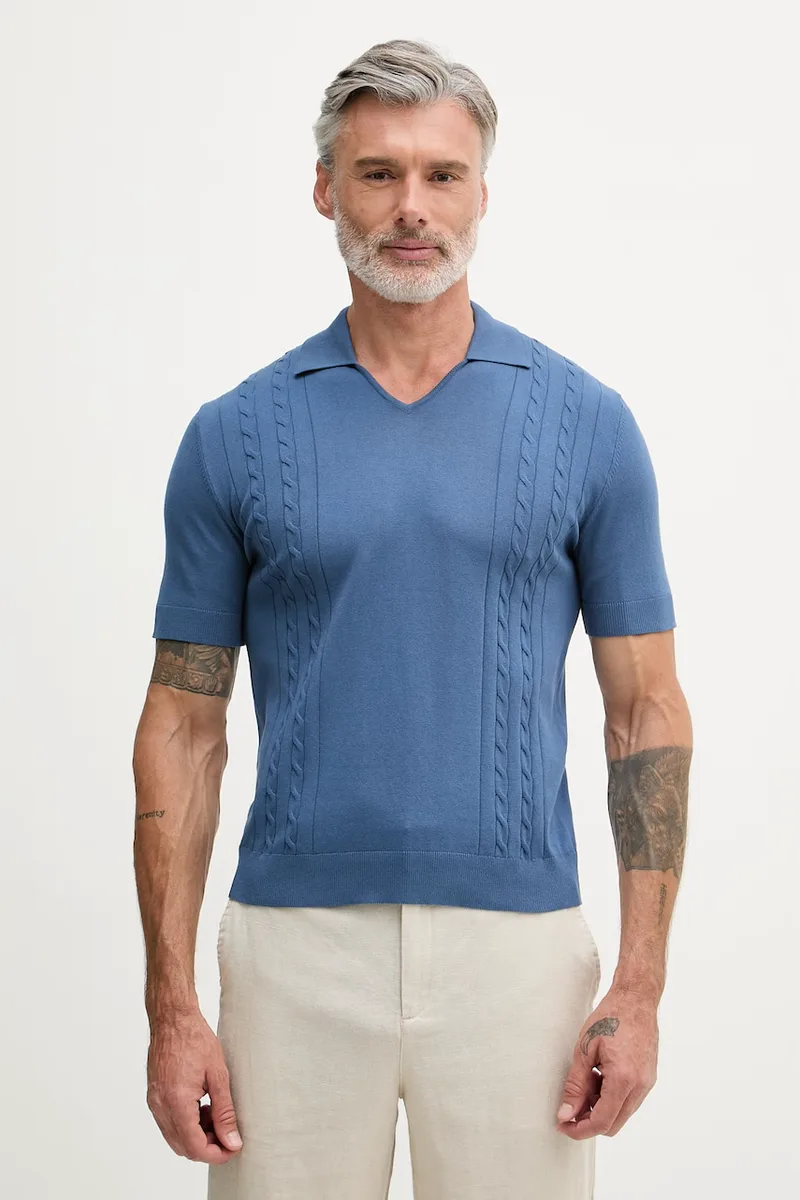 United Colors of Benetton πόλο ανδρικό με βαμβάκι