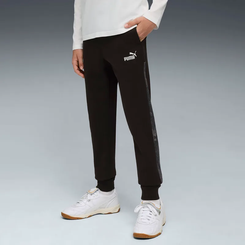 PUMA KIDS ESSENTIALS CAMO SWEATPANTS ΜΑΥΡΟ