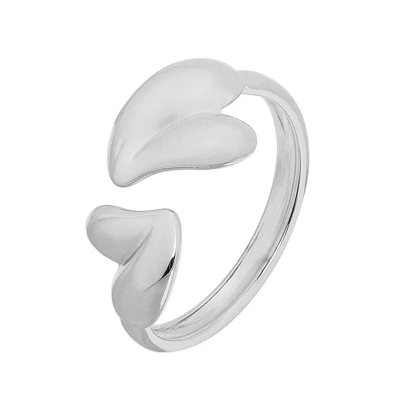 Δαχτυλίδι γυναικείο Visetti Stainless Steel με δύο καρδιές 52AO-RG003S 52AO-RG003S Ατσάλι