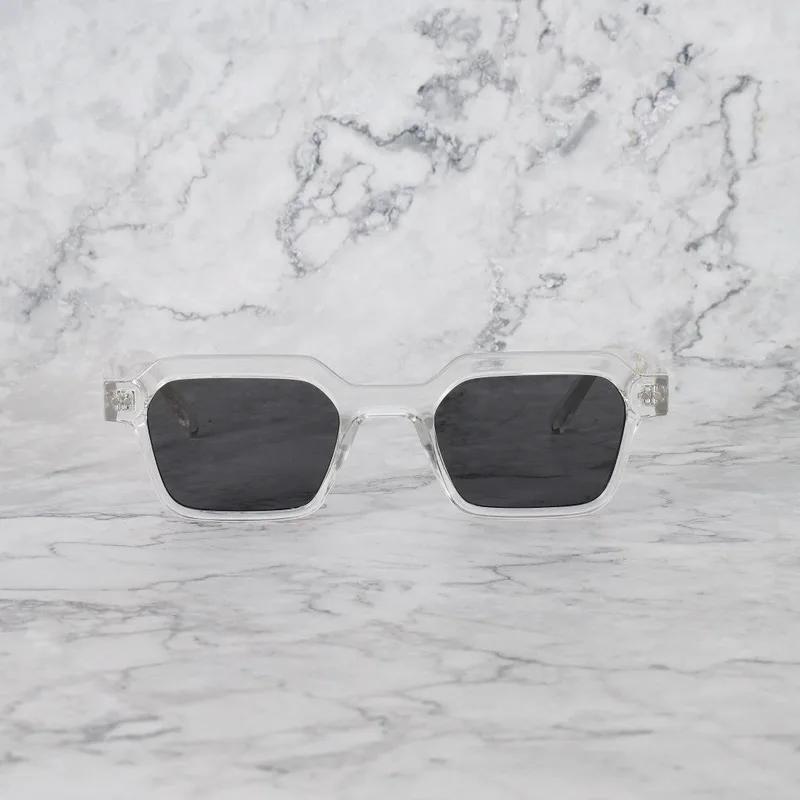 ELLIOT Tinted Sunglasses | Clear | Gray Shades | Explicit Poets Sunglasses