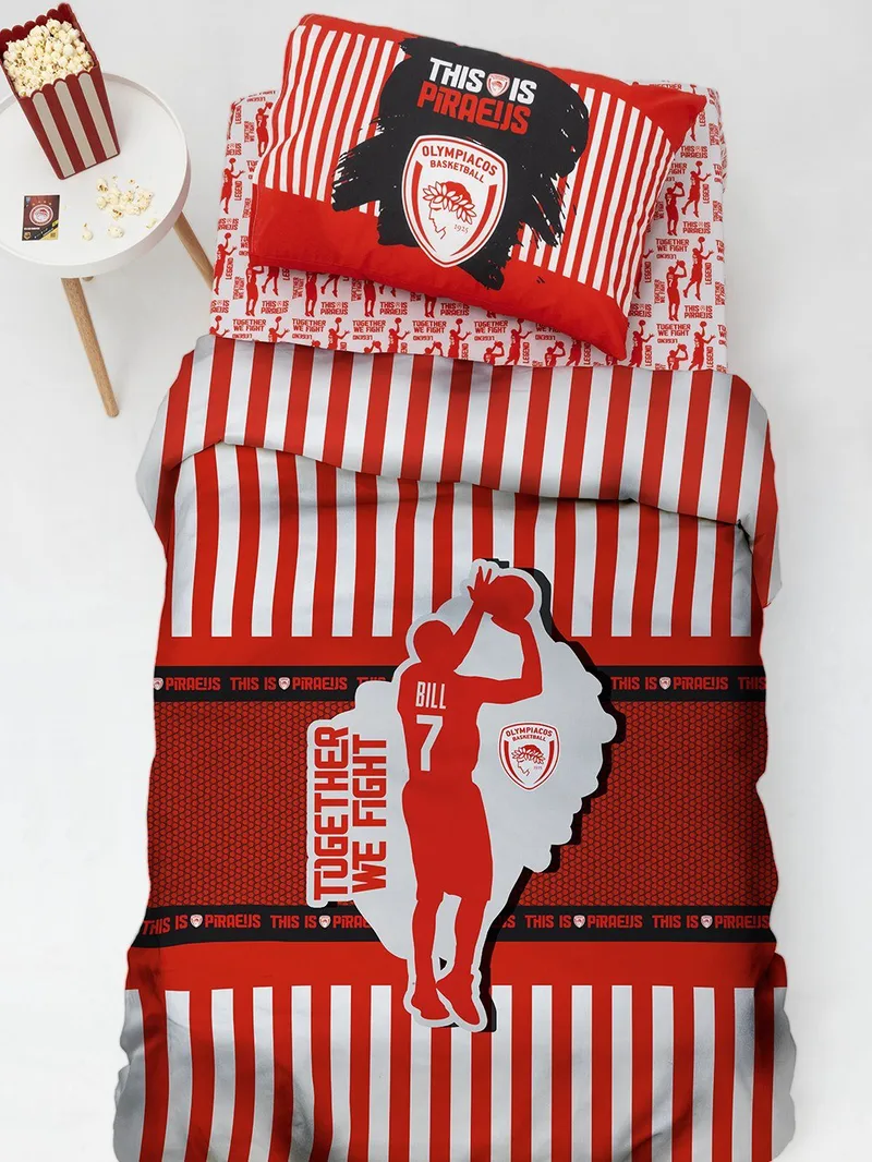 Σετ Μονά Σεντόνια Olympiacos B -C - 170x260 BC8 Με Λάστιχο