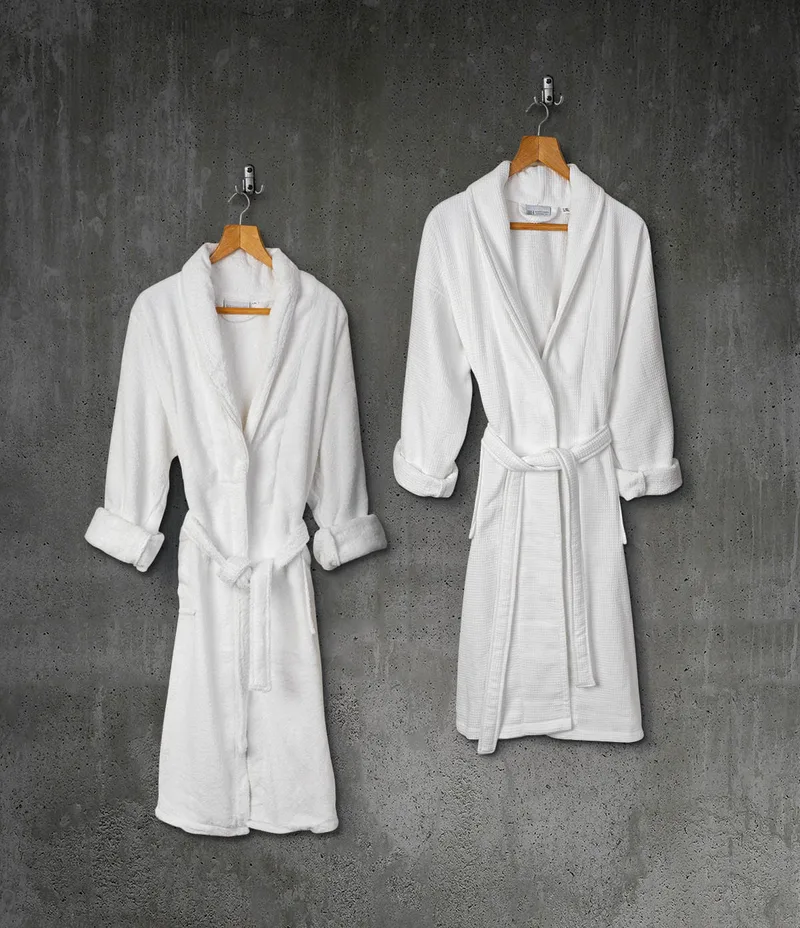 Beauty Home Μπουρνούζι με γιακά Belton Art 3014 100% Cotton Pennie 440gsm L/XL Λευκό