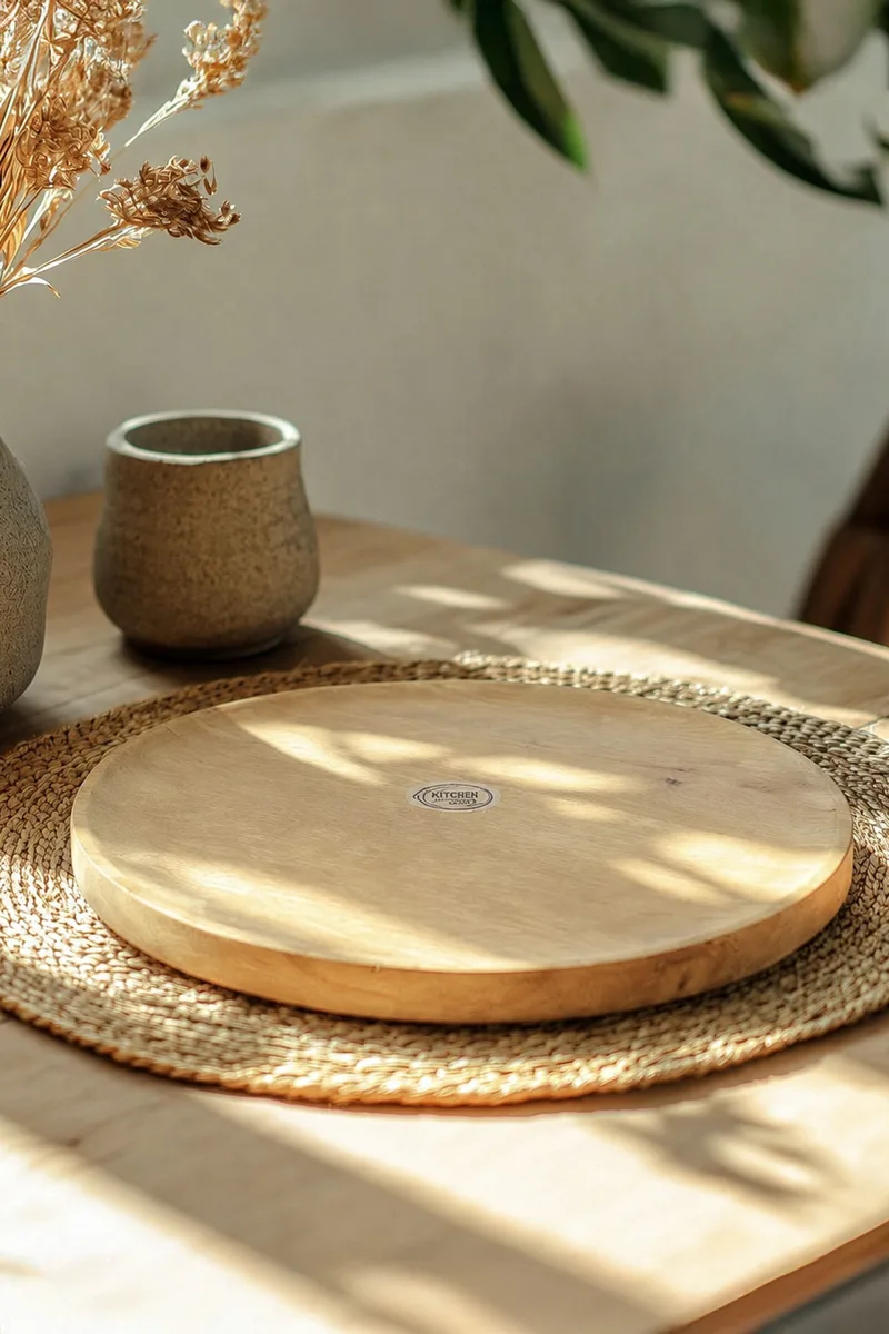 Δισκος Απο Ξυλο Οικολογικης Προελευσης 22Cm 22x22x2cm Μονόχρωμο Kaeming