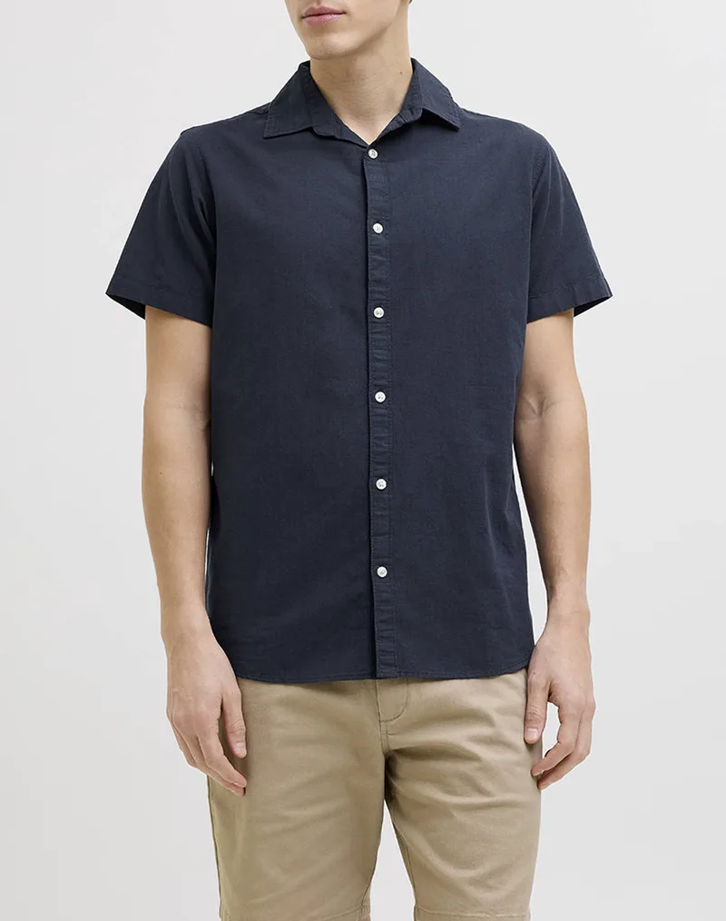 JJ REBEL JREBMOSS SUNNY SHIRT SS 12270668-Navy Blazer NavyBlue