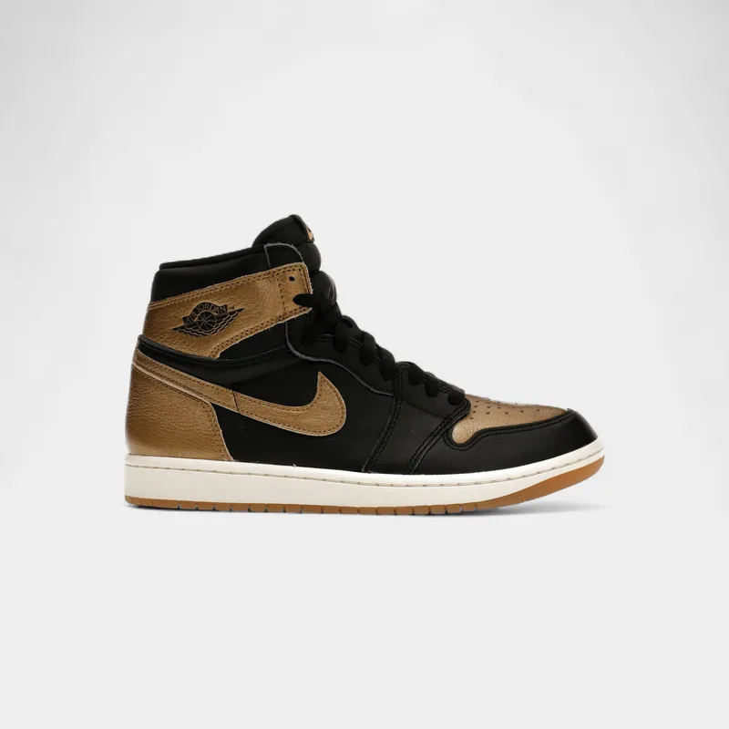 Ψηλά Sneakers Nike 1 Retro High OG Black Metallic Χρυσό