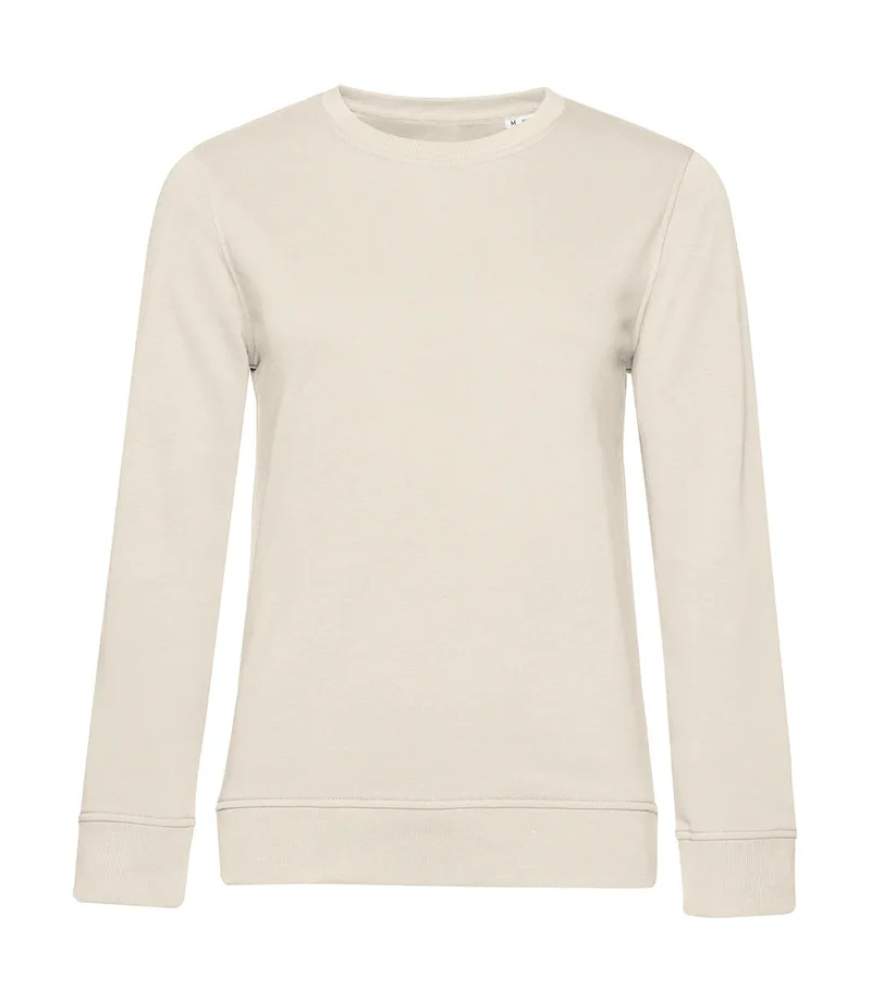 Γυναικείο Φούτερ WW32B B & C Organic Crew Neck French Terry Off White