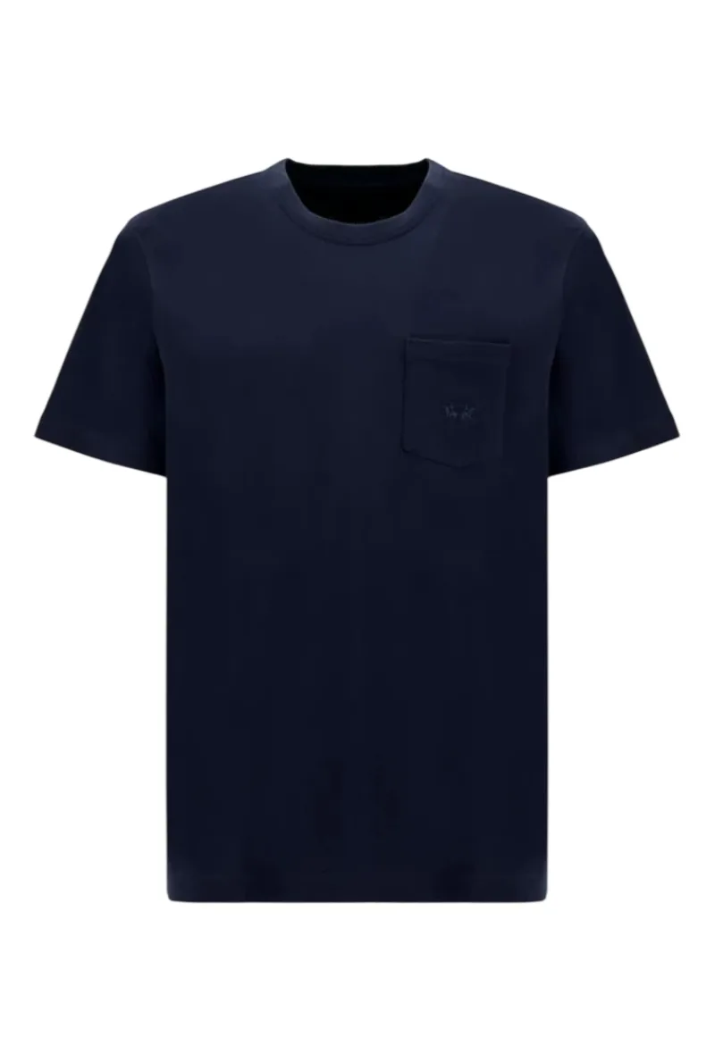 ΑΝΔΡΙΚΟ T-SHIRT LA MARTINA ΚΟΝΤΟΜΑΝΙΚΟ ΜΠΛΕ