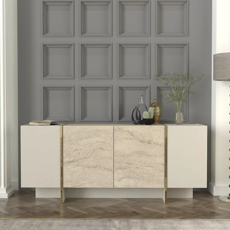 Κονσόλα Veyron - Travertine, Sandstone 804Trh4921 (180x75,5x46,6 cm)