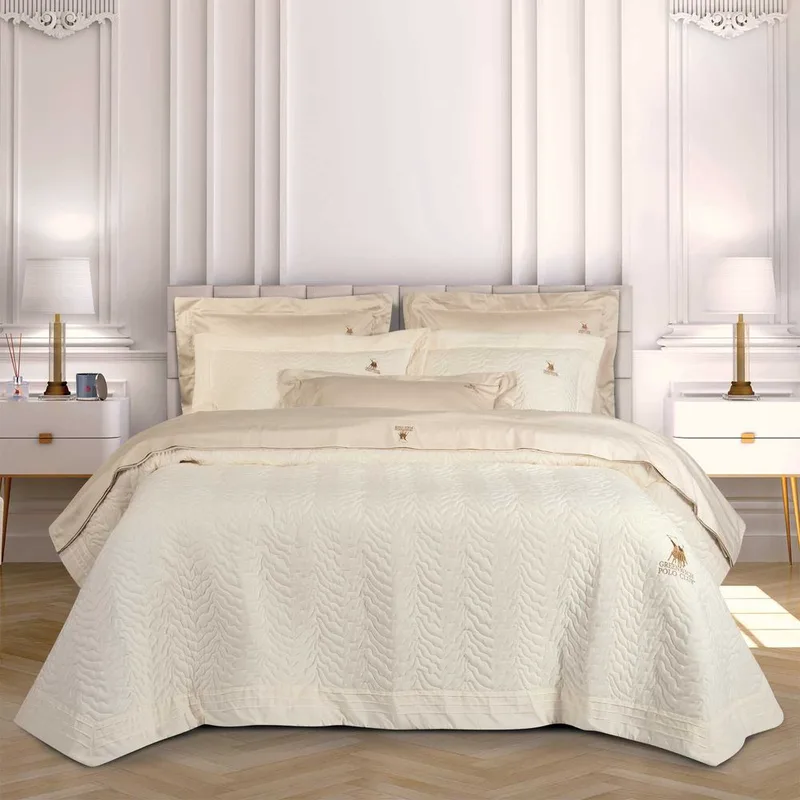 ΚΟΥΒΕΡΛΙ KING SIZE GREENWICH POLO CLUB CLASSIC 2352 ECRU 240Χ250CM