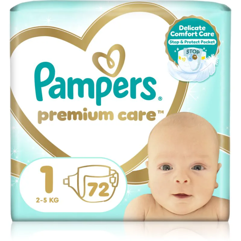 Pampers Premium Care Size 1 πάνες μίας χρήσης 2-5 kg 72 τμχ