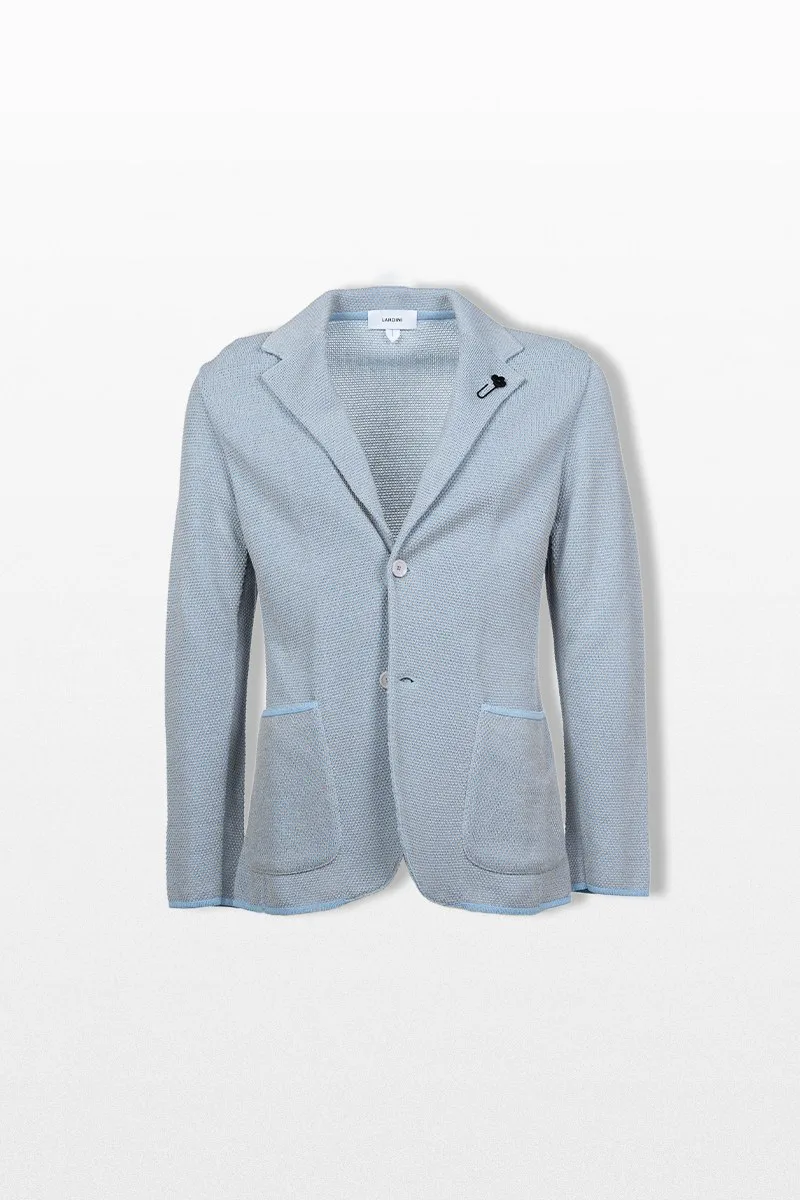 LARDINI Ανδρικό Μπλε Knitted Blazer