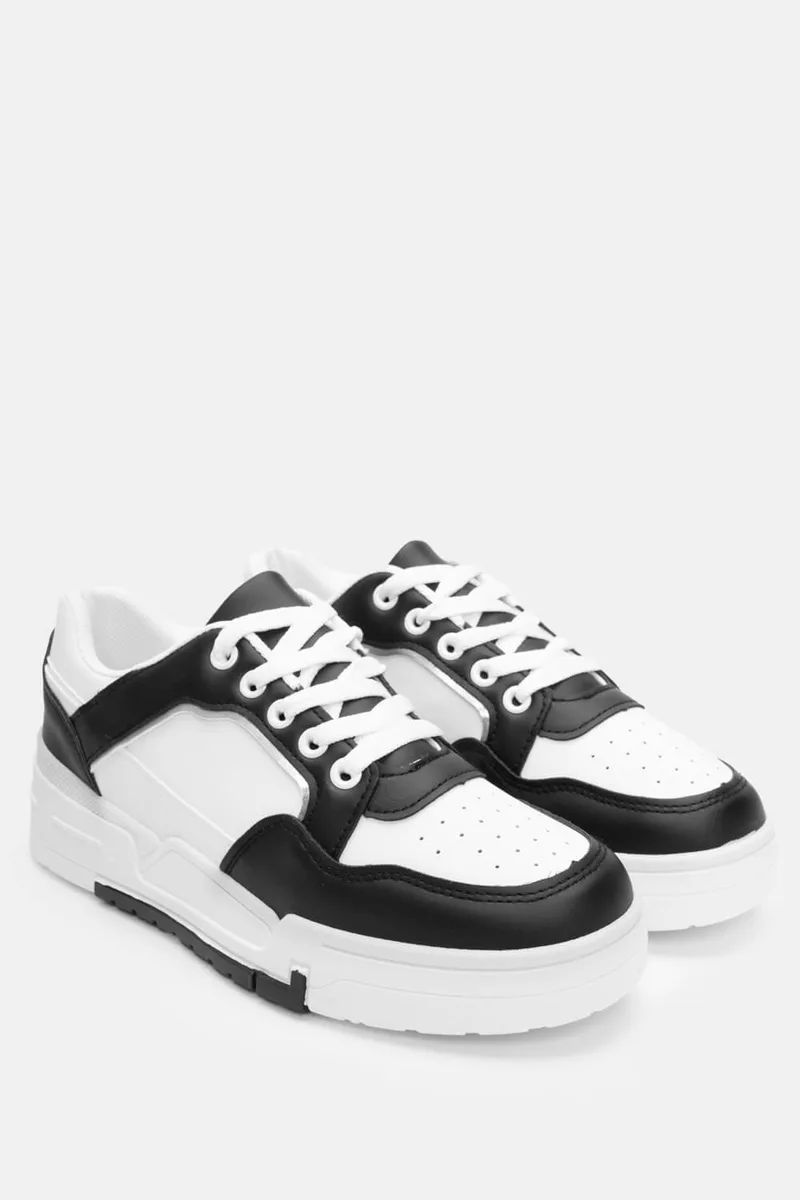 Sneakers Δίσολα σε Συνδυασμό Χρωμάτων - Μαύρο