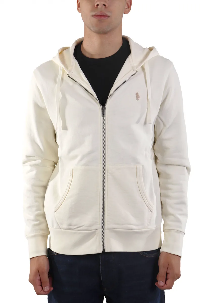 RALPH LAUREN ΦΟΥΤΕΡ ZIPHOOD LOGO ΕΚΡΟΥ