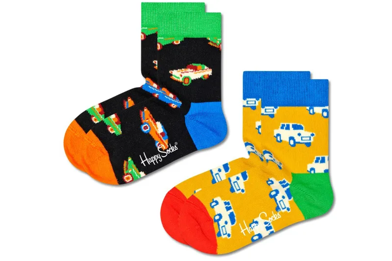 Κάλτσες Happy Socks 2-Pack Kids Car KCAR02-9300-1000 Unisex Παιδικό