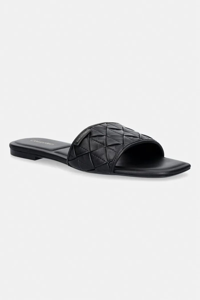 Calvin Klein σαγιονάρες Γυναικεία SQUARE FLAT SNDL WOVEN LTH