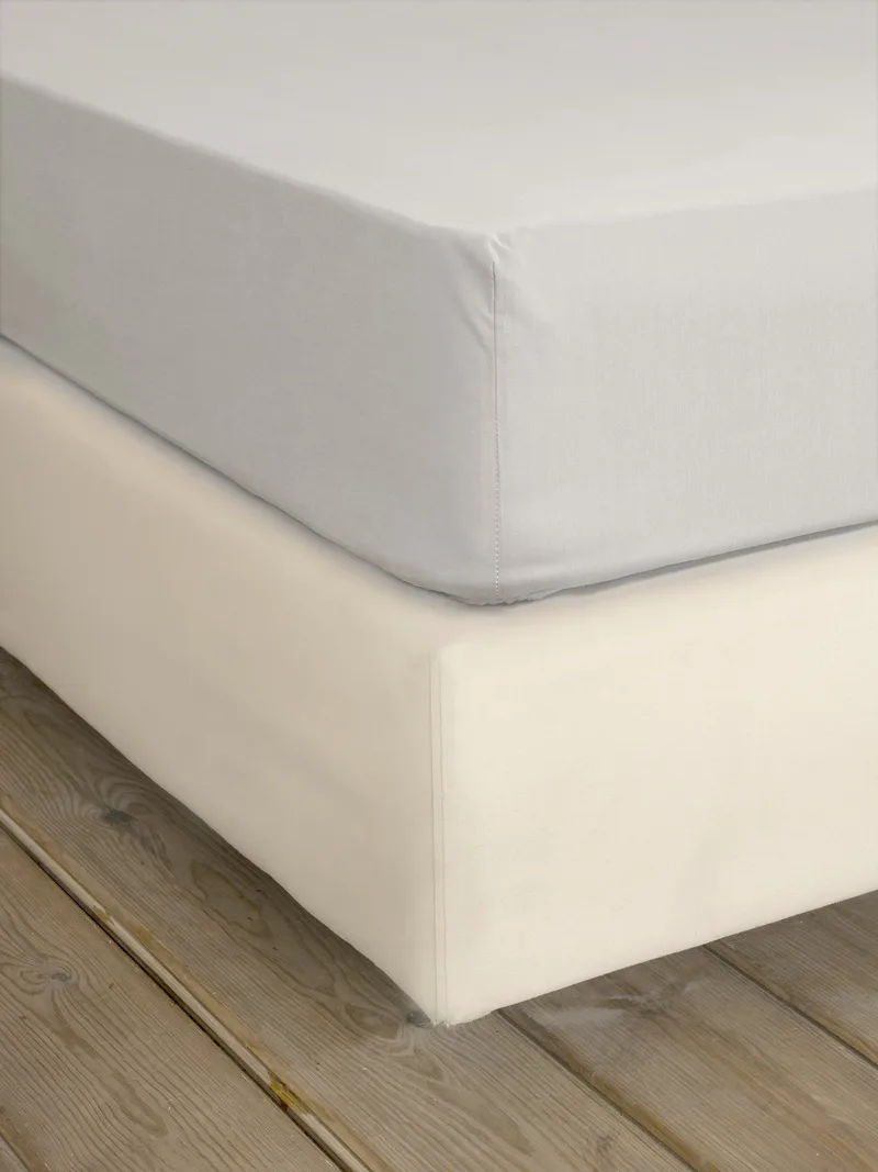 Σεντόνι King Size με Λάστιχο Nima Unicolors Oat Μπεζ 185x205+35
