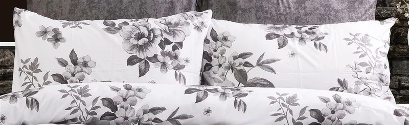 Μαξιλαροθήκη Dimcol Εμπριμέ Βερονίκη 487 50x70 White-Grey