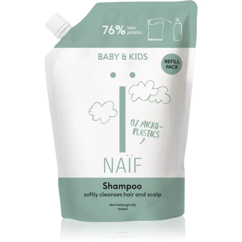 Naif Baby & Kids Shampoo θρεπτικό σαμπουάν για παιδιά από τη γέννηση ανταλλακτική γέμιση 500 ml