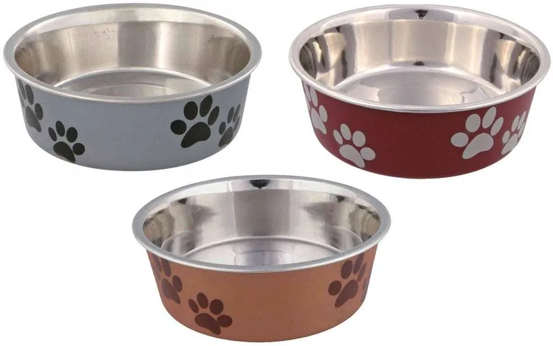 ΠΙΑΤΟ TRIXIE STAINLESS STEEL BOWL PAW ΓΚΡΙ (300 ML)