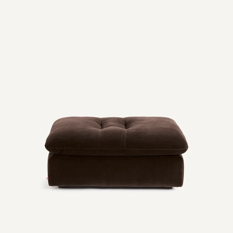 Υποπόδιο σύνθεσης βελούδινο Μ108xΠ90xΥ44cm