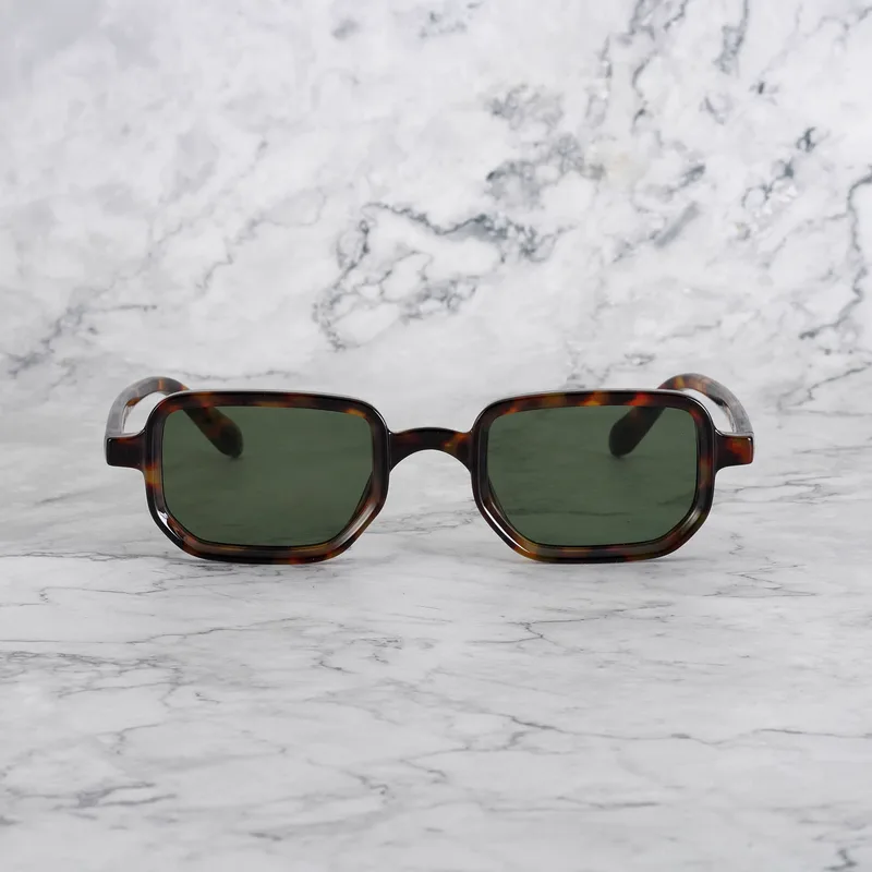 BILLIE Tinted Sunglasses | Tortoise | Green Shades | Explicit Poets Sunglasses