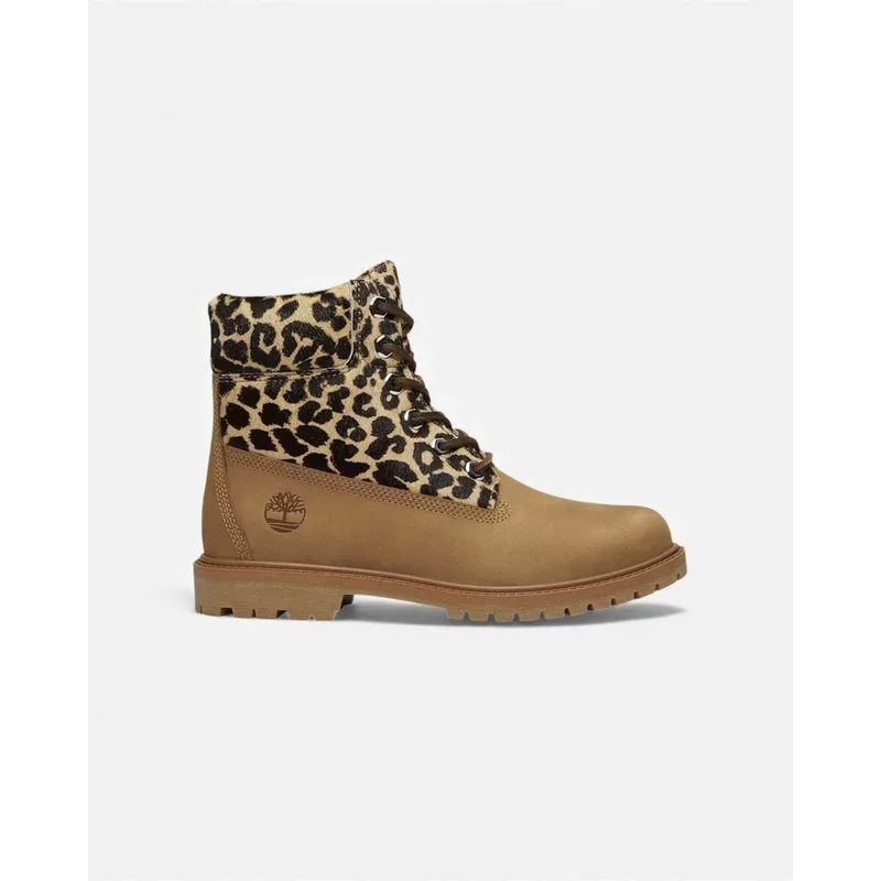 Μποτίνια Timberland 6" Premium Boot Leopard Print Μπεζ Nubuck (Women's)