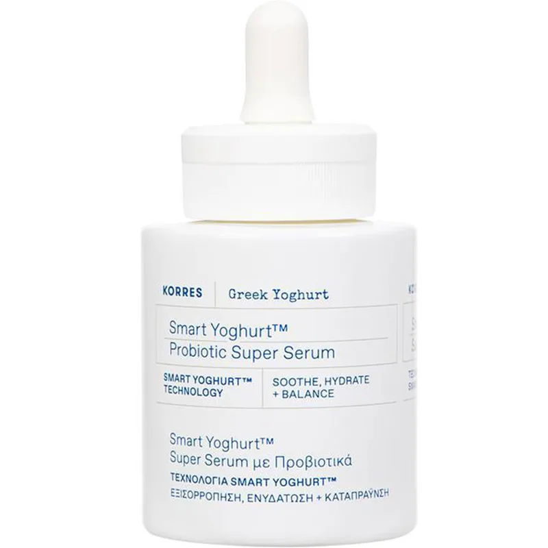 Korres Greek Yoghurt Smart Probiotic Super Serum Ορός Προσώπου με Εκχύλισμα Ελληνικού Γιαουρτιού για Εξισορρόπηση, Ενυδάτωση & Καταπράυνση 30ml