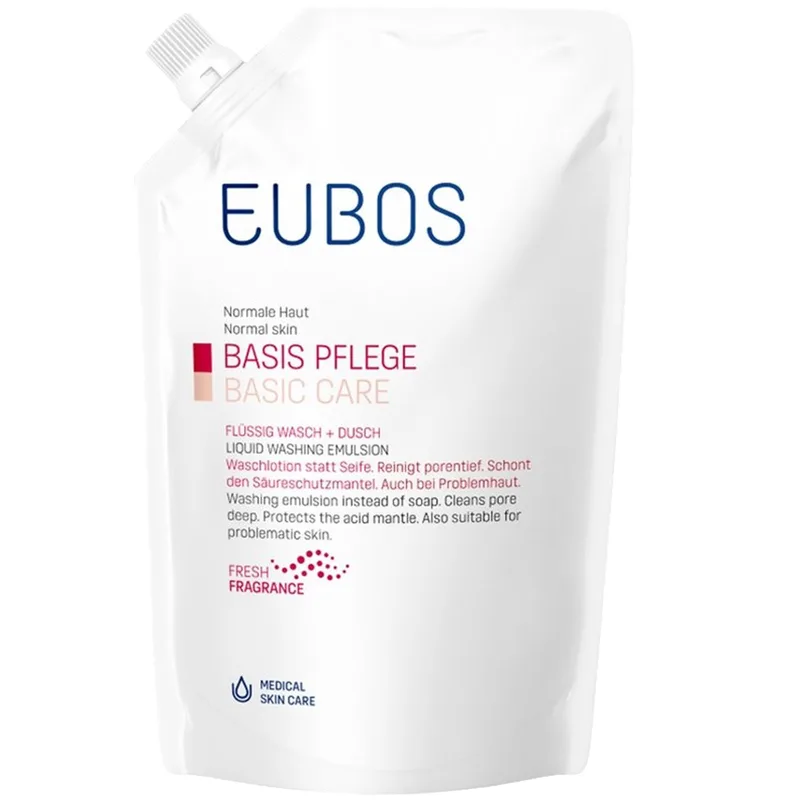 Eubos Basic Care Face - Body Liquid Washing Emulsion Refill Υγρό Καθαρισμού Προσώπου - Σώματος, Χωρίς Σαπούνι 400ml