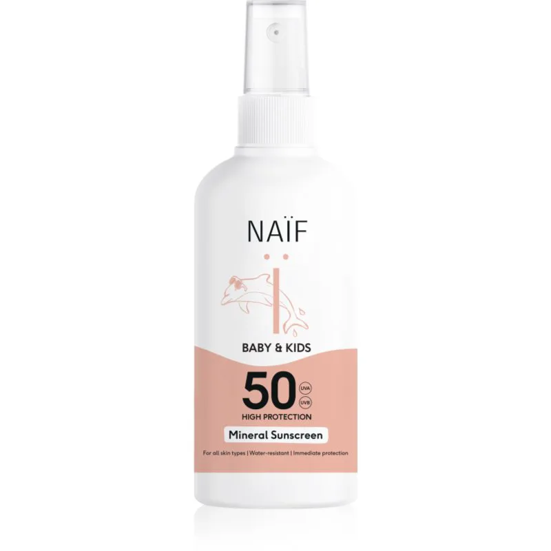 Naif Baby & Kids Mineral Sunscreen SPF 50 αντηλιακό προστατευτικό σπρέι για παιδιά 100 ml