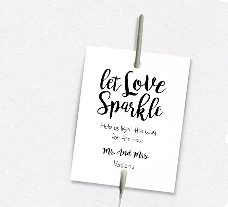 Sparkler για το γάμο - Let love sparkle1 (25τεμάχια)