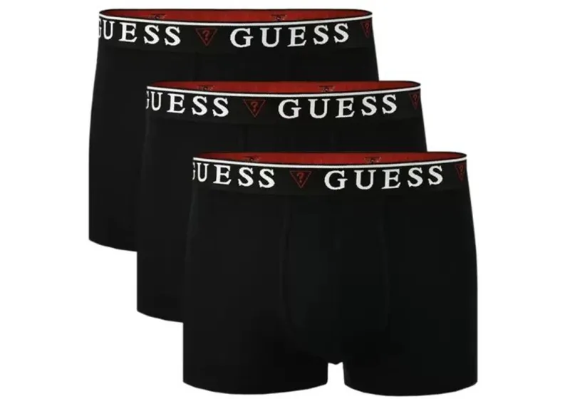 Guess Ανδρικά Εσώρουχα Σετ 3 Τεμαχίων U97G01-KCD31 Μαύρο