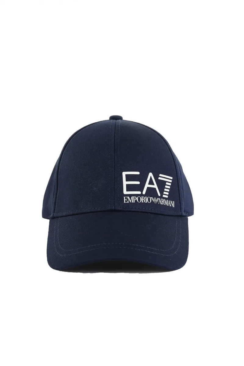 ARMANI 7 ΚΑΠΕΛΟ LOGO MΠΛΕ-ΛΕΥΚΟ