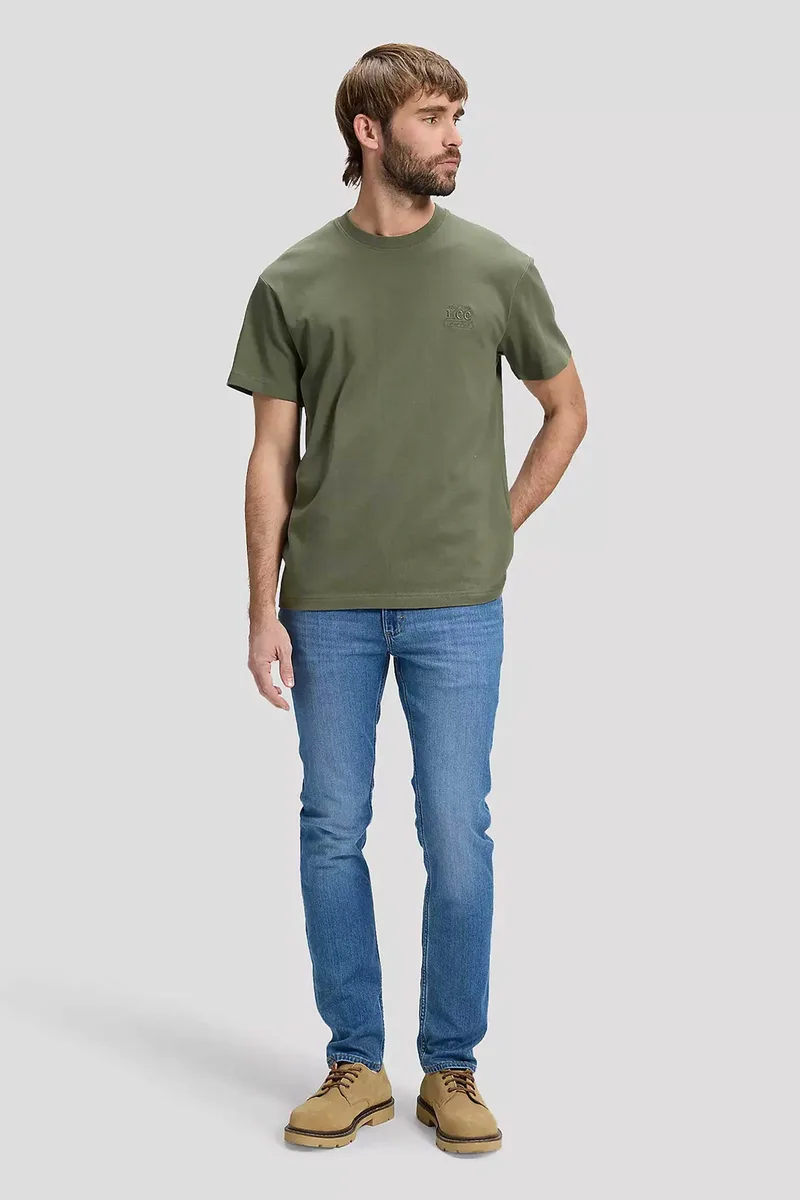 Lee® ανδρικό τζιν παντελόνι πεντάτσεπο Slim Tapered Fit "Luke" - 112376414 Denim Blue