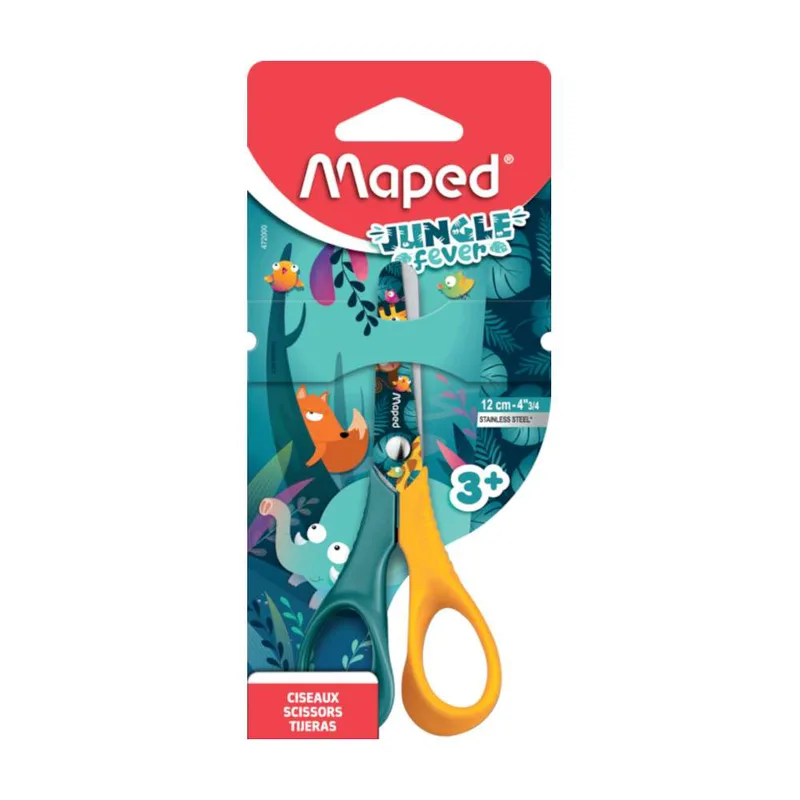 Παιδικό Ψαλίδι Maped Jungle Fever 12cm (τυχαία επιλογή χρώματος)