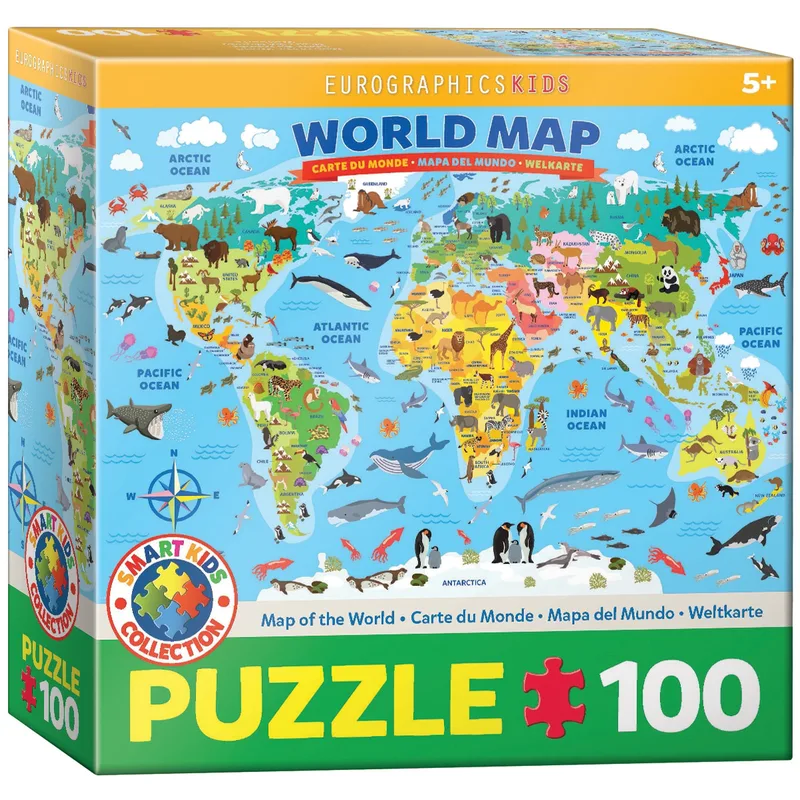 Puzzle 100τμχ Map of the World